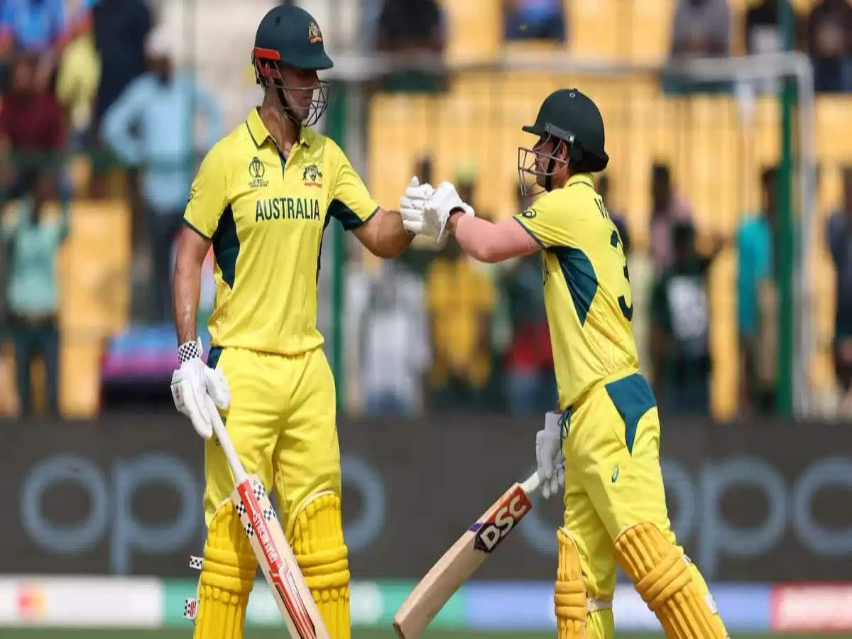 ICC CWC 2023- ऑस्ट्रेलिया ने विश्व कप 2023 दूसरी जीत दर्ज की, ऑस्ट्रेलिया की तरफ से वार्नर और मार्श ने जड़े शतकवनडे विश्व कप 2023 के एक निर्णायक मुकाबले में, पाकिस्तान को ऑस्ट्रेलिया के खिलाफ कड़ी चुनौती का सामना करना पड़ा, पाकिस्तान को टूर्नामेंट में अपनी दूसरी हार का सामना करना पड़ा।  पाकिस्तान ने टॉस हारकर पहले गेंदबाजी करने का फैसला किया, यह निर्णय महंगा साबित हुआ क्योंकि ऑस्ट्रेलिया ने निर्धारित 50 ओवरों में 9 विकेट के नुकसान पर 367 रनों का मजबूत स्कोर बनाया।