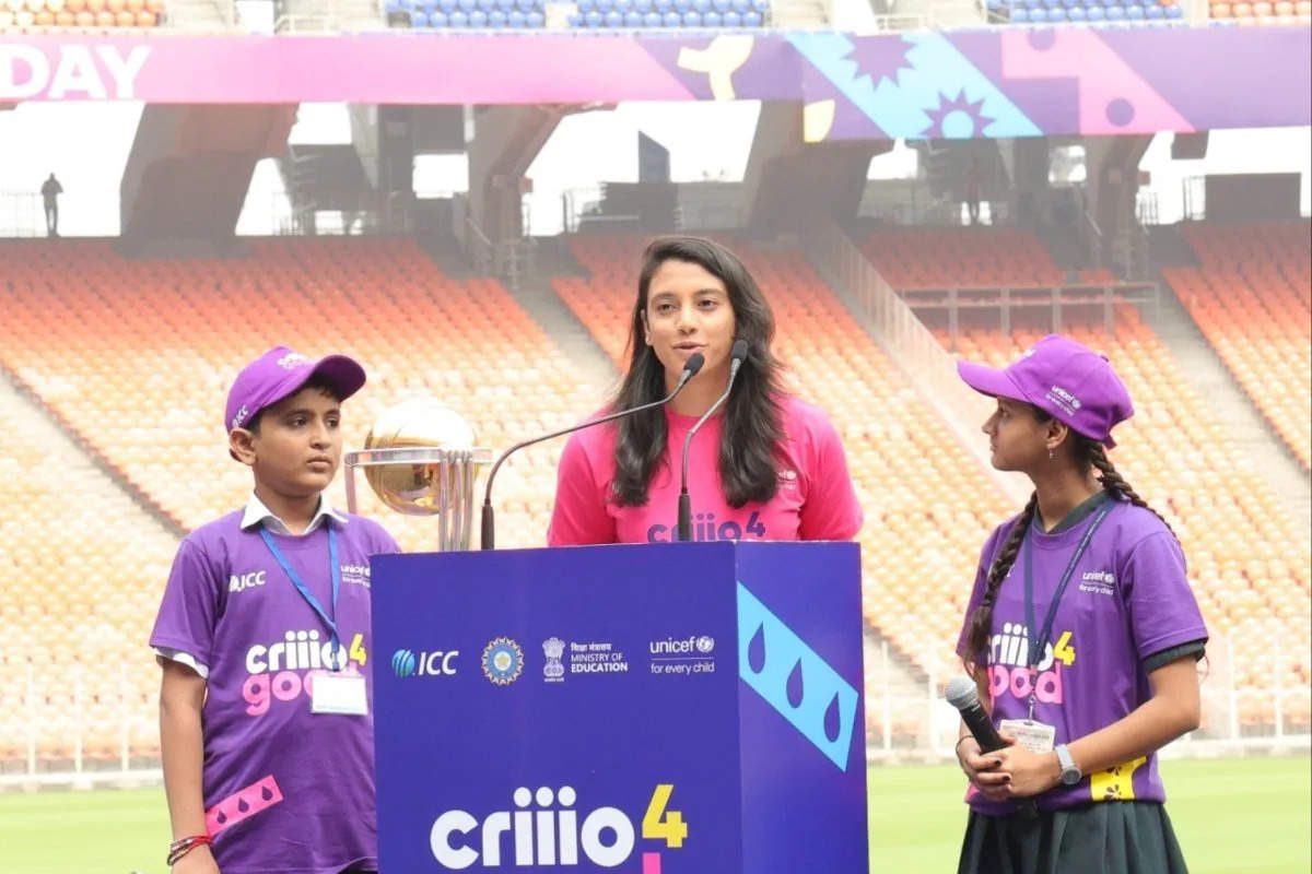 2023 विश्व कप 5 अक्टूबर को भारत में शुरू होने वाला है। आयोजन से पहले, आईसीसी, बीसीसीआई और यूनिसेफ ने CRIIIO 4 GOOD नामक एक ऑनलाइन मॉड्यूल कार्यक्रम शुरू किया, जिसका उद्देश्य बच्चों के बीच लैंगिक समानता को बढ़ावा देना है।